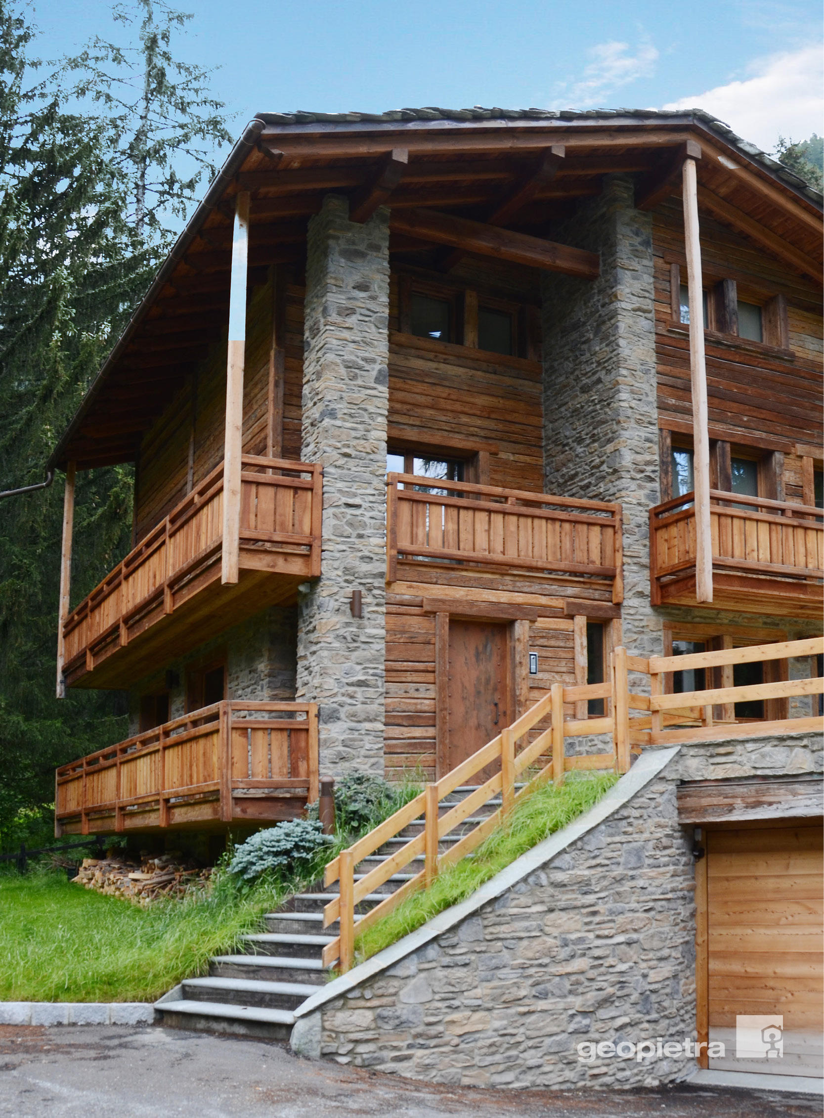 Chalet Bois Et Pierre